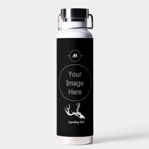 Legendary Dad Best By Par White Stag Skull Water Bottle