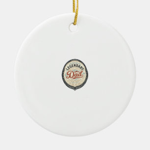 Legendary Dad Vintage Engraving Shirt Design_1 Ceramic Tree Decoration