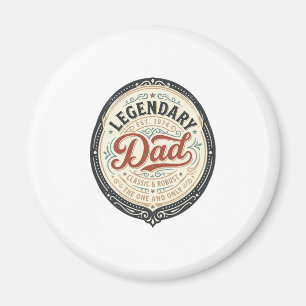 Legendary Dad Vintage Engraving Shirt Design_1 Magnet