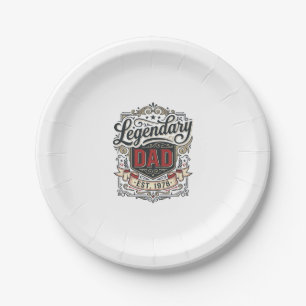 Legendary Dad Vintage Engraving Shirt Design (3)_1 Paper Plate