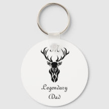 Legendary Dad White Tail Deer Black Silhouette