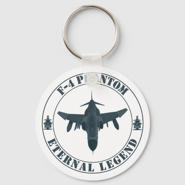 Legendary F-4 Phantom Fighter Aircraft Key Ring (Front)