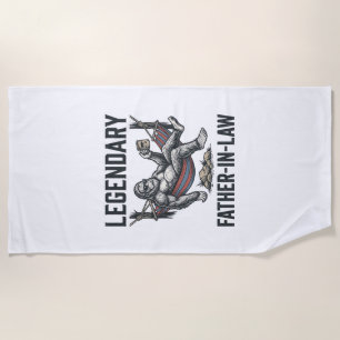 Legendary Father In Law Sasquatch Vintage Shirt De Beach Towel