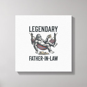 Legendary Father In Law Sasquatch Vintage Shirt De Canvas Print