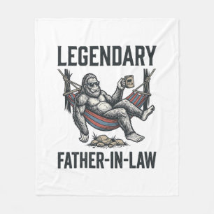 Legendary Father In Law Sasquatch Vintage Shirt De Fleece Blanket