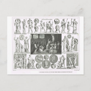 Legendary figures from Greek and Roman Mythology Postcard