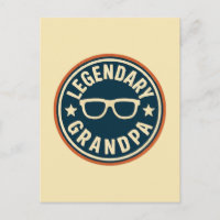 legendary grandpa retro badge