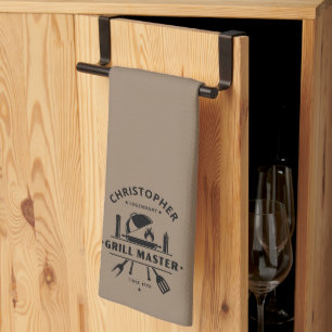 Legendary Grill Master Custom BBQ Tea Towel