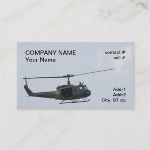 Legendary huey helicopter business card