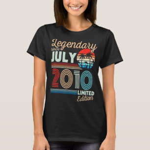 Legendary July 2010 Happy Birthday 12 Years Old Lt T-Shirt