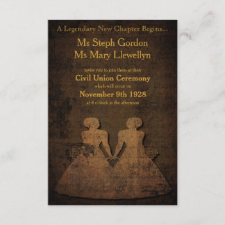 Legendary Love Lesbian Wedding Invitation