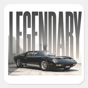 Legendary Luxury Performance Graphic Square Sticker