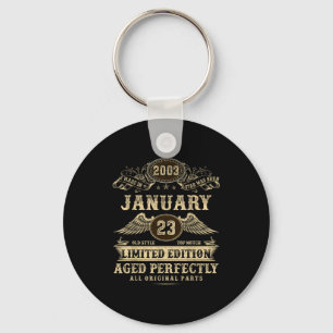 Legendary Man Born January 2003 23rd Birthday  Key Ring