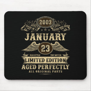 Legendary Man Born January 2003 23rd Birthday  Mouse Mat