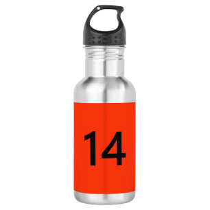 Legendary No. 14 in orange and black 532 Ml Water Bottle