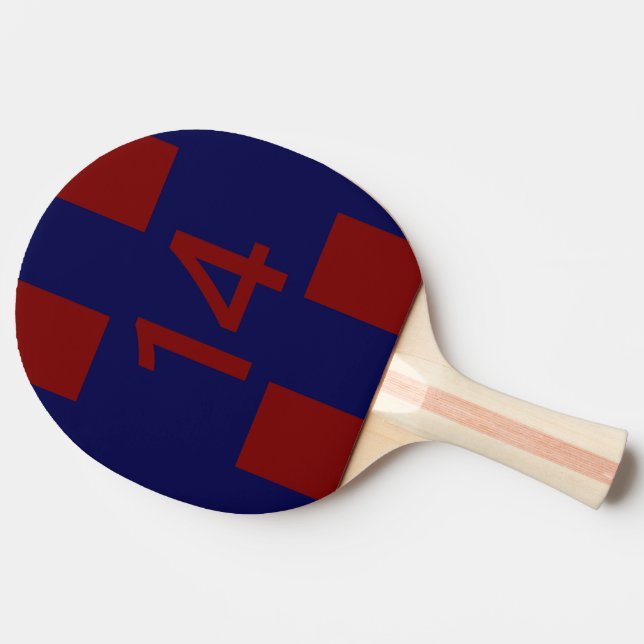 Legendary No. 14 in red and blue Ping Pong Paddle (Side)