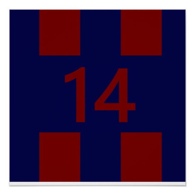 Legendary No. 14 in red and blue Poster (Front)