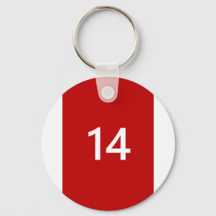Legendary No. 14 in red and white Key Ring