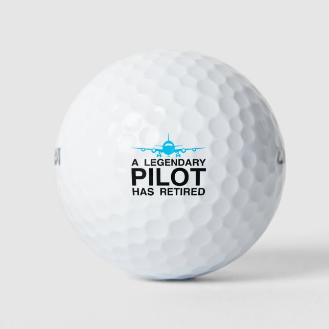 Legendary Pilot Retired Golf Balls (Front)