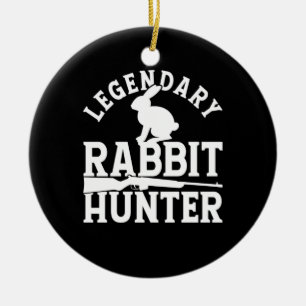Legendary Rabbit Hunter Ceramic Tree Decoration