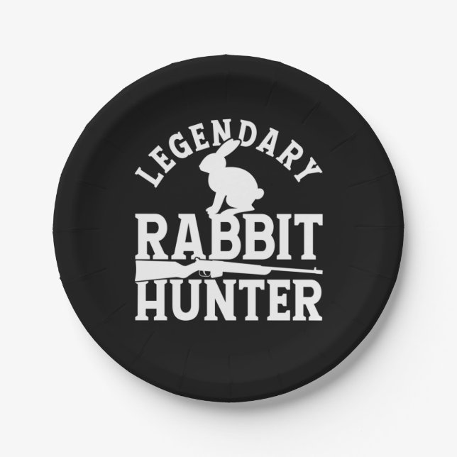Legendary Rabbit Hunter Paper Plate (Front)