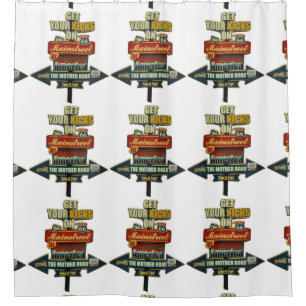 "LEGENDARY" **ROUTE 66** SHOWER CURTAIN
