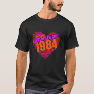 Legendary September Girl 1984 Fabulous Heart 40th  T-Shirt