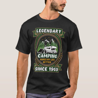 Legendary Since 1969 Camping  Year Of Birth T-Shirt