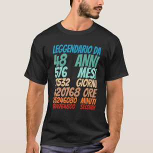 Legendary Since 48 Years Old 48th Birthday Women M T-Shirt