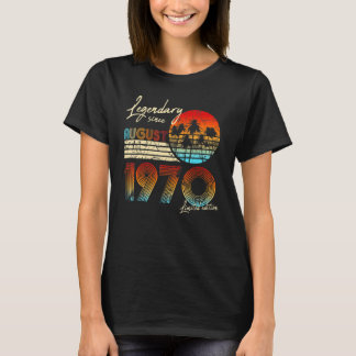 Legendary Since Bday August 1970 Vintage 50Th Birt T-Shirt