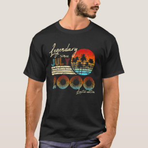 Legendary Since Bday July 2000 Vintage 20Th Birthd T-Shirt