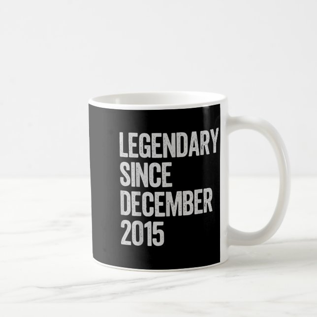 Legendary Since December 2015 10th Birthday Gift C Coffee Mug (Right)