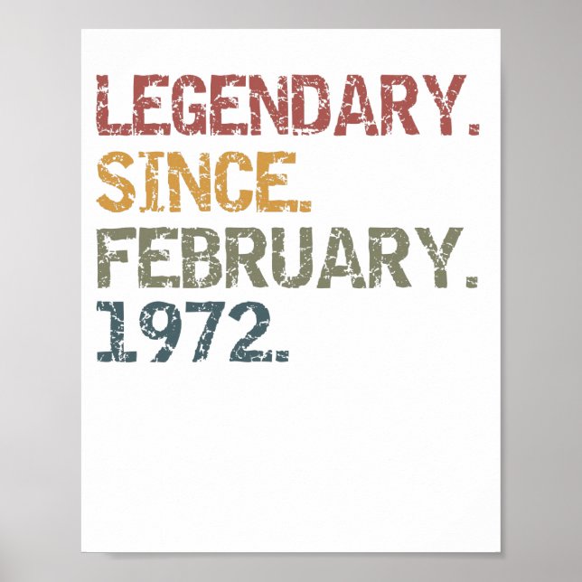 Legendary since February 1972 Poster (Front)