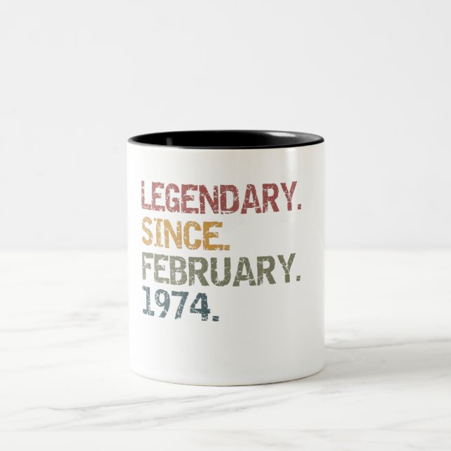 Legendary since February 1974 Two-Tone Coffee Mug (Center)