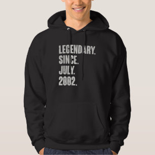 Legendary Since July 2002 20 Year Old 20th Birth Hoodie