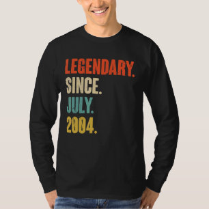 Legendary Since July 2004  18 Year Old  18th Birth T-Shirt
