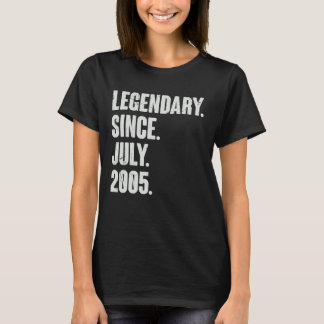 Legendary Since July 2005  17 Year Old  17th Birth T-Shirt