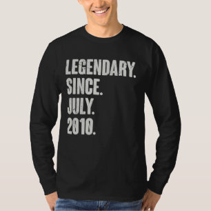 Legendary Since July 2010  12 Year Old  12th Birth T-Shirt