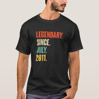 Legendary Since July 2011  11 Year Old  11th Birth T-Shirt