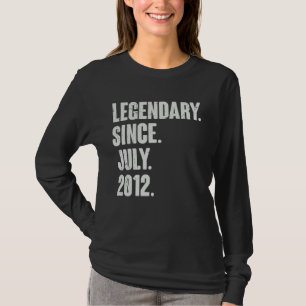 Legendary Since July 2012 10 Year Old 10th Birth T-Shirt