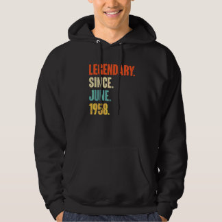 Legendary Since June 1958  64 Year Old  64th Birth Hoodie