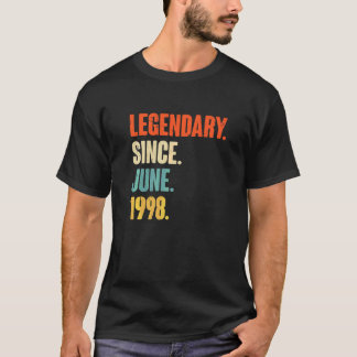Legendary Since June 1998 24 Year Old 24th Birth T-Shirt