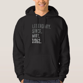 Legendary Since May 1982 40th Birthday Vintage 198 Hoodie