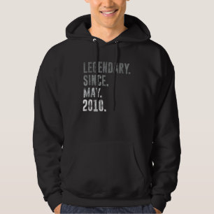 Legendary Since May 2010 12th Birthday Vintage 201 Hoodie