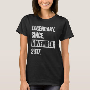 Legendary Since November 2017 , 5 Year Old 5th Bir T-Shirt