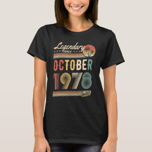 Legendary Since October 1978 u2013 Happy Birthday T-Shirt