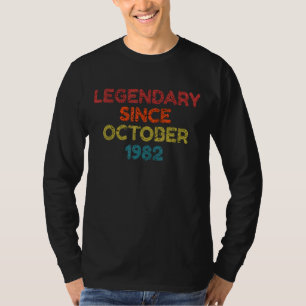 Legendary Since October 1982 Retro Birthday T-Shirt