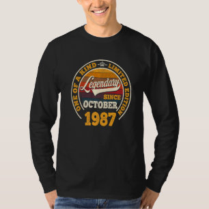 Legendary Since October 1987 35th Birthday 35 Yrs T-Shirt