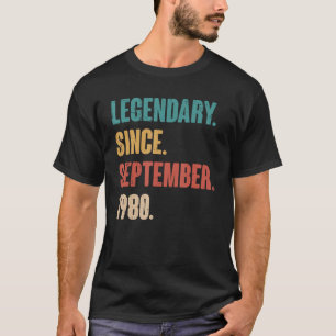 Legendary Since September 1980 43rd Birthday 43 Y T-Shirt
