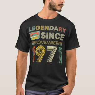 Legendary Since Tape Bday November 1971 50Th Birth T-Shirt